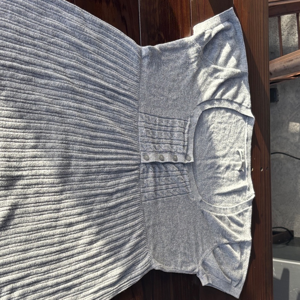 Hollister Light Gray Ribbed Blouse